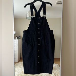 Forever 21+ Black Corduroy Denim Jumper